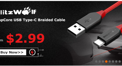 BlitzWolf®のUSB Type-Cケーブルが安い$5.49→$2.99!Banggoodでプロモーションが開始