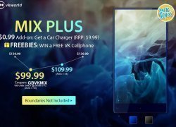 VKworld Mix Plus 3辺ベゼルレススマホがセール期間中$99.99に