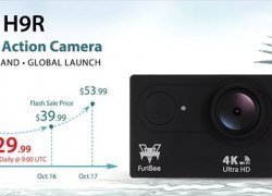 [最速買いにチャレンジ]Furibee H9R 4K アクションカメラがフラッシュセールで$53.99→$29.99 10/5より毎日20台限定