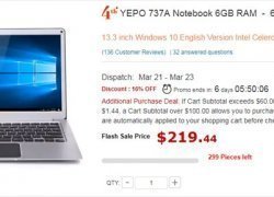 [終了 ]おすすめのバジェットノートYEPO 737A グレーが3/28 11時より$199.44に
