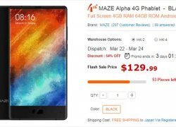 [在庫処分でしょうか]6インチベゼルレス(というほどでもない)MAZE Alphaがフラッシュセール価格で$119.99