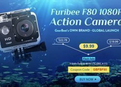Furibee F80 1080Pアクションカメラが$19.99 セール期間中は毎日先着5台が$9.99に