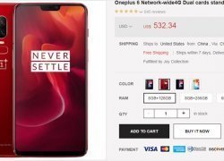 joybuyでOneplus 6のRed 8GB/128GBが$532.34で販売開始