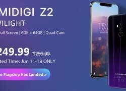 LTE B19対応4G4G DSDV 6.2インチノッチディスプレイ UMIDIGI Z2がプロモーション価格で$249.99に