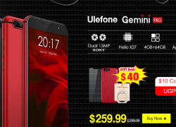 TOMTOPでUlefone Gemini Proが10台限定$100offの$159.99！