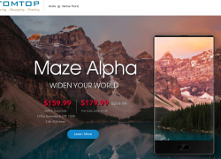 TOMTOPでもMaze Alpha presaleプロモーションが開始